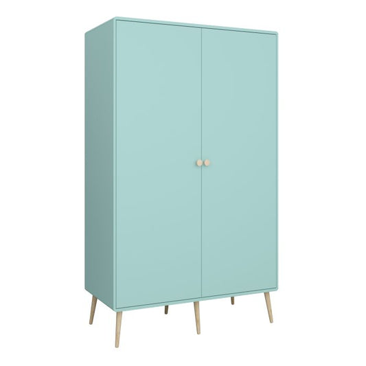 Gaia Wardrobe 2 Doors in Cool Mint - NIXO Furniture.com