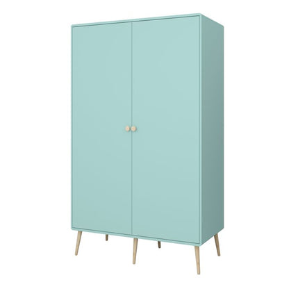 Gaia Wardrobe 2 Doors in Cool Mint - NIXO Furniture.com