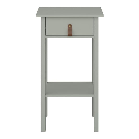 Tromso 1 Drawer Nightstand in Olive with Leather Handles - NIXO Furniture.com