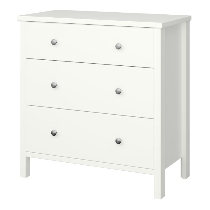Tromso 3 Drawer Chest Off White - NIXO Furniture.com