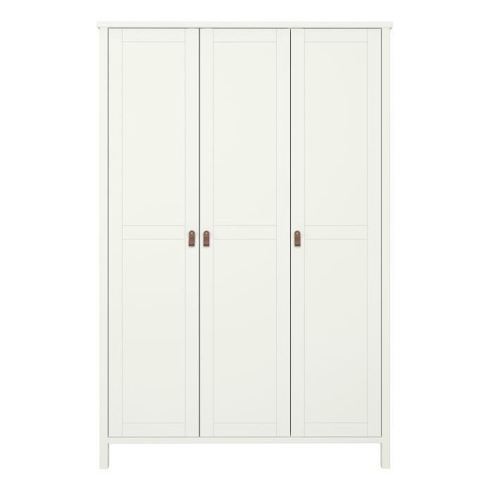 Tromso 3 Doors Wardrobe with Leather Handles - NIXO Furniture.com