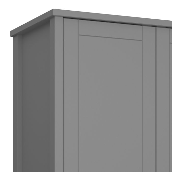 Tromso 3 Doors Wardrobe with Leather Handles - NIXO Furniture.com