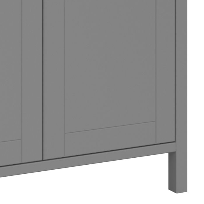 Tromso 3 Doors Wardrobe with Leather Handles - NIXO Furniture.com