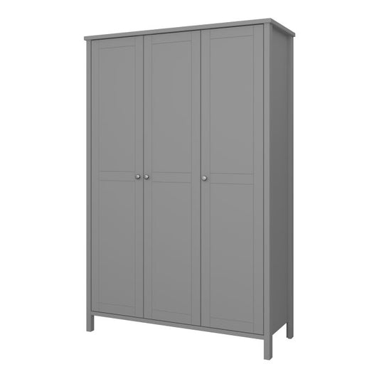 Tromso 3 Door Wardrobe Grey - NIXO Furniture.com