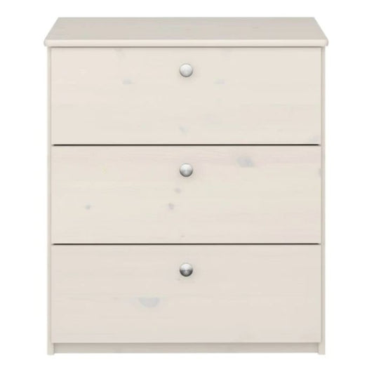 Memphis Chest of 3 Drawers in Whitewash - NIXO Furniture.com