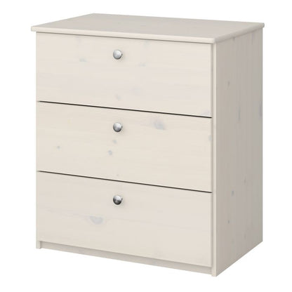 Memphis Chest of 3 Drawers in Whitewash - NIXO Furniture.com