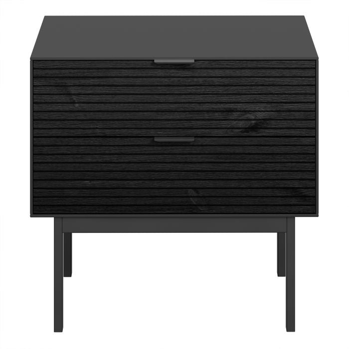 Soma Bedside Table 2 Drawers in Granulated - NIXO Furniture.com