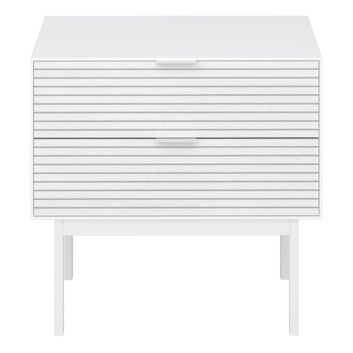 Soma Bedside Table 2 Drawers in Granulated - NIXO Furniture.com