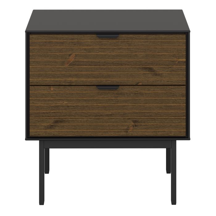 Soma Bedside Table 2 Drawers in Granulated - NIXO Furniture.com