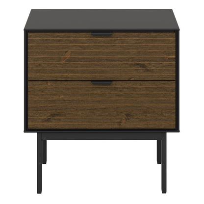 Soma Bedside Table 2 Drawers in Granulated - NIXO Furniture.com