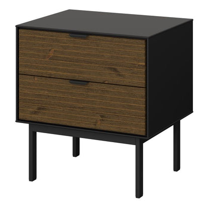 Soma Bedside Table 2 Drawers in Granulated - NIXO Furniture.com