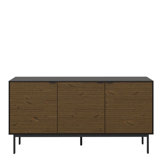 Soma Sideboard 3 Doors in Granulated Black Brushed Espresso - NIXO Furniture.com