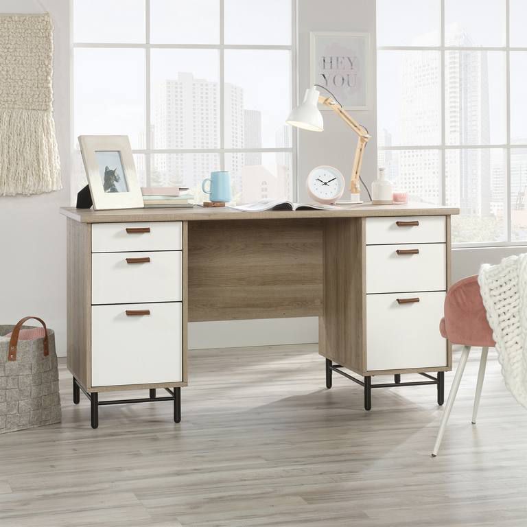 Avon Leather Handled Desk - NIXO Furniture.com