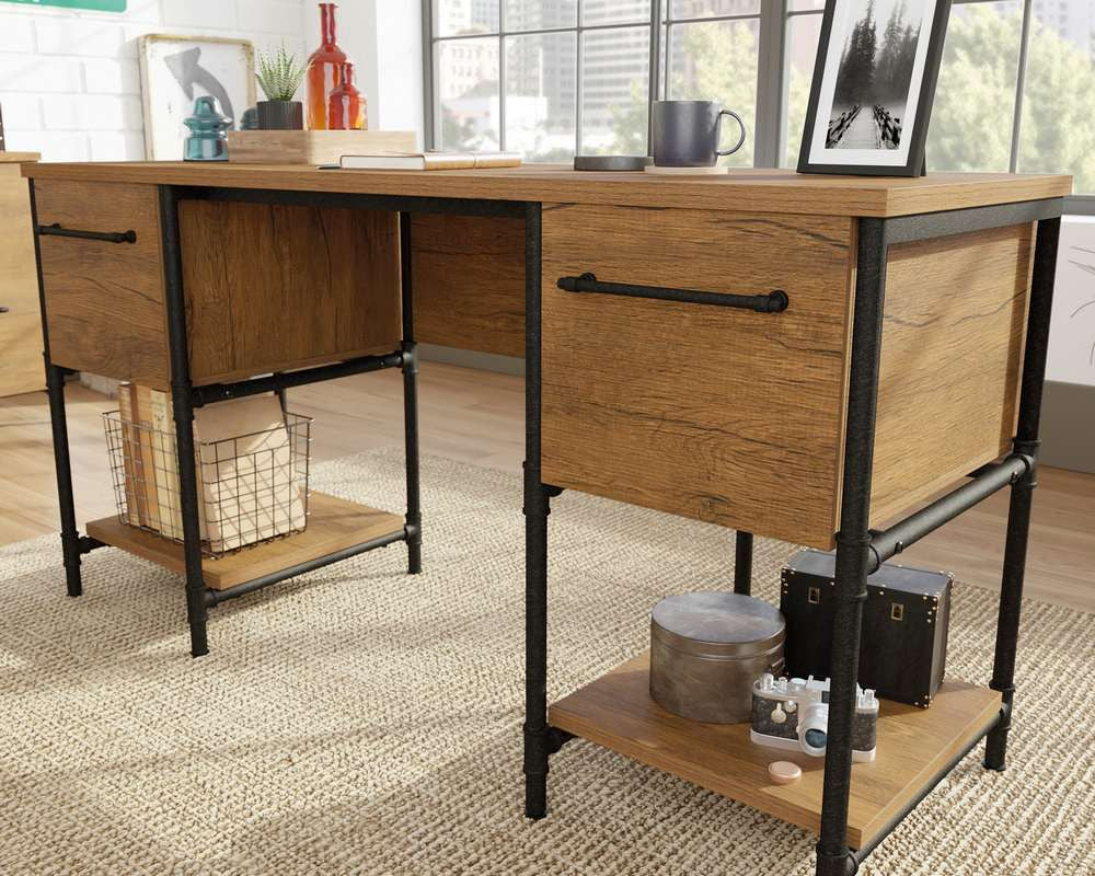 Iron Foundry Double Pedestal Desk - NIXO Furniture.com