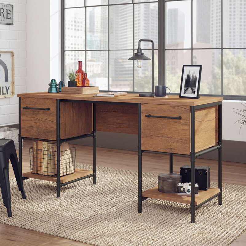 Iron Foundry Double Pedestal Desk - NIXO Furniture.com