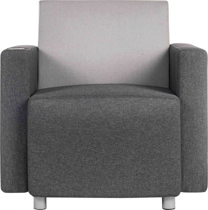 Cube Reception Chair Modular Unit Grey - NIXO Furniture.com