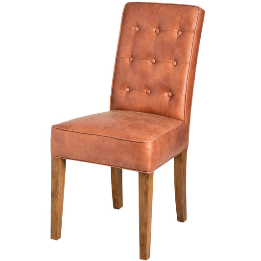 Tan Faux Leather Dining Chair - NIXO Furniture.com