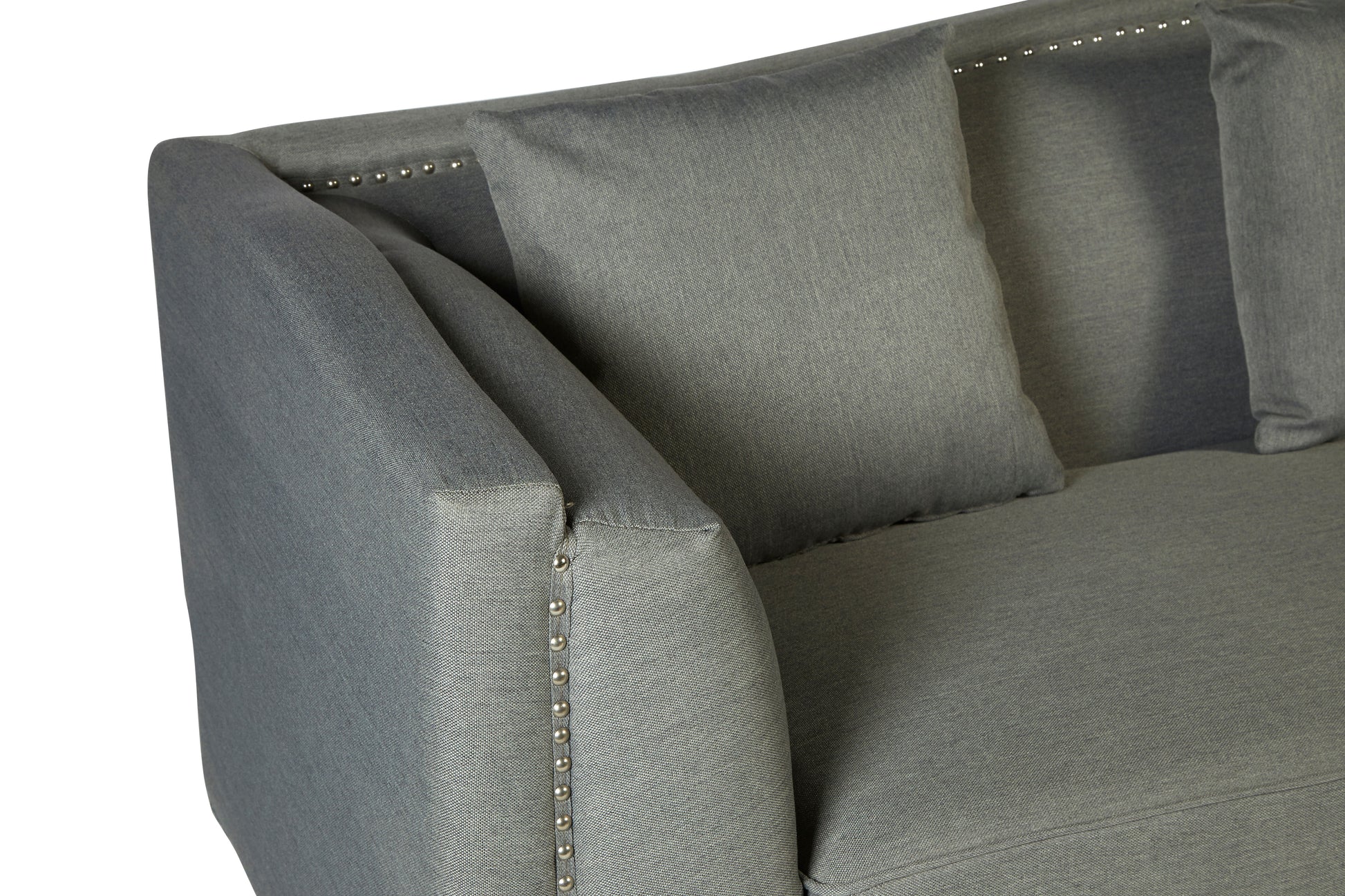 Feya Upholstered Three Seater Grey Fabric Sofa - NIXO Furniture.com