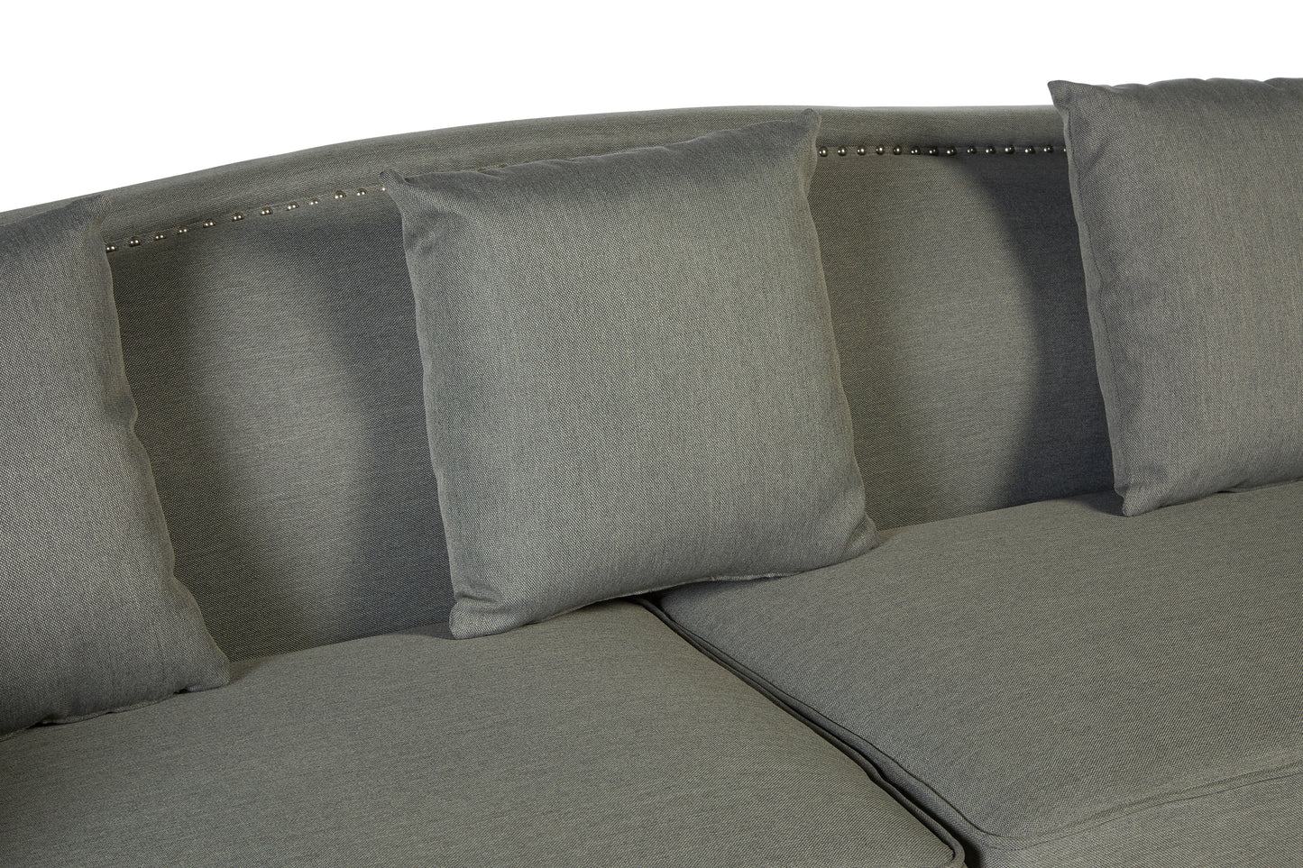 Feya Upholstered Three Seater Grey Fabric Sofa - NIXO Furniture.com