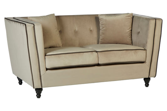 Ferris Upholstered Mink Velvet 2 Seat Sofa - NIXO Furniture.com