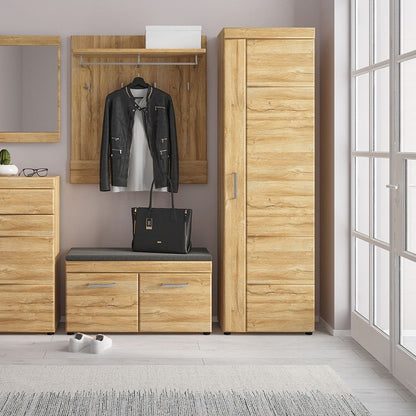 Cortina Tall Cupboard in Grandson Oak - NIXO Furniture.com