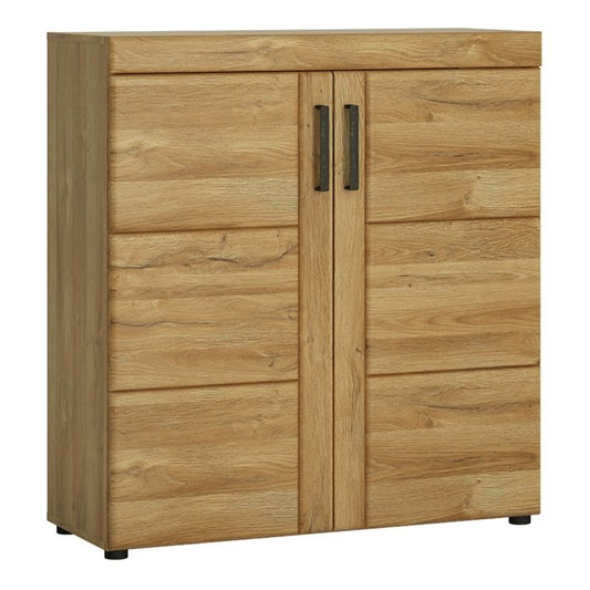 Cortina 2 Door Shoe Cabinet in Grandson Oak - NIXO Furniture.com