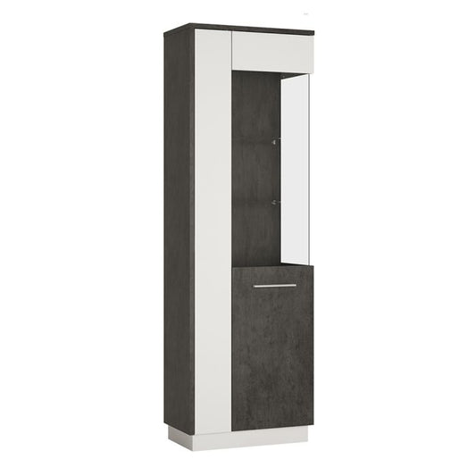 Zingaro Tall Glazed Display Cabinet (RH) - NIXO Furniture.com