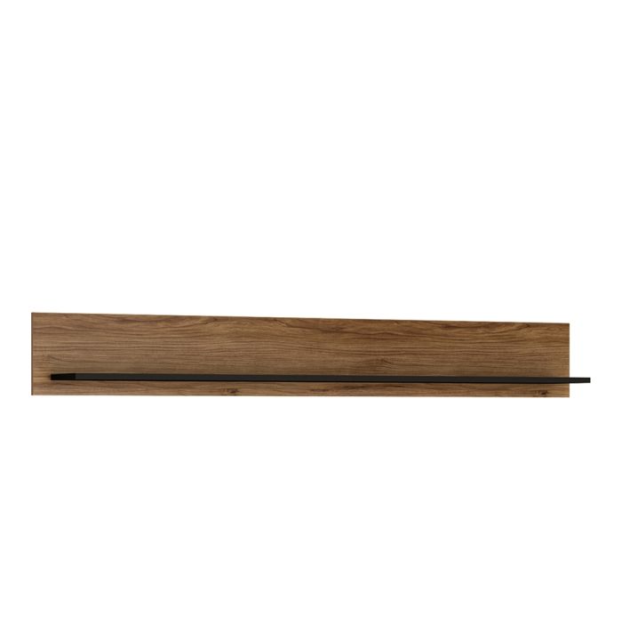 Brolo Wall Shelf with a Walnut and Dark Panel Finish - NIXO Furniture.com