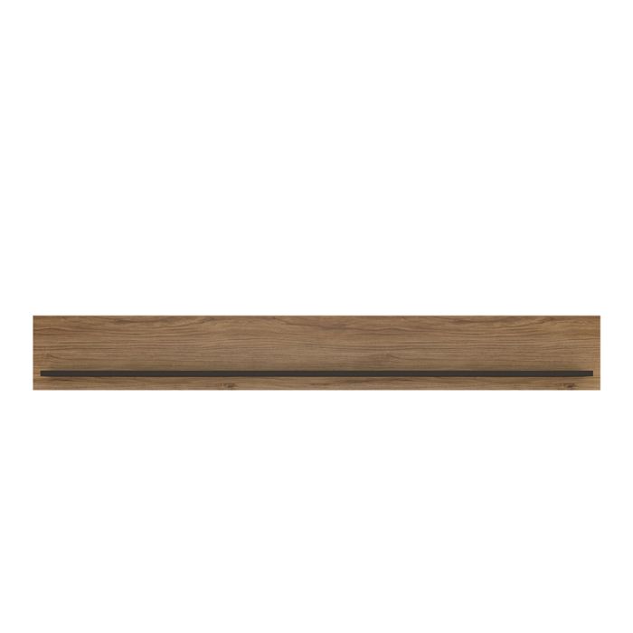 Brolo Wall Shelf with a Walnut and Dark Panel Finish - NIXO Furniture.com