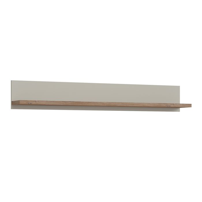 Rivero Wall Shelf in Grey and Oak - NIXO Furniture.com