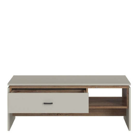 Rivero 1 Drawer Coffee Table in Grey and Oak - NIXO Furniture.com