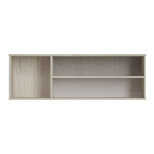 Denim Shelf in Light Walnut, Grey Fabric Effect and Cashmere - NIXO Furniture.com