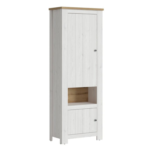 Celesto 2 Door Cabinet in White and Oak - NIXO Furniture.com