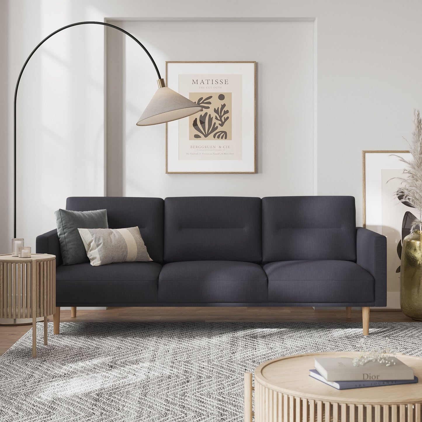 Larvik 3 Seater Sofa, Oak Legs - NIXO Furniture.com