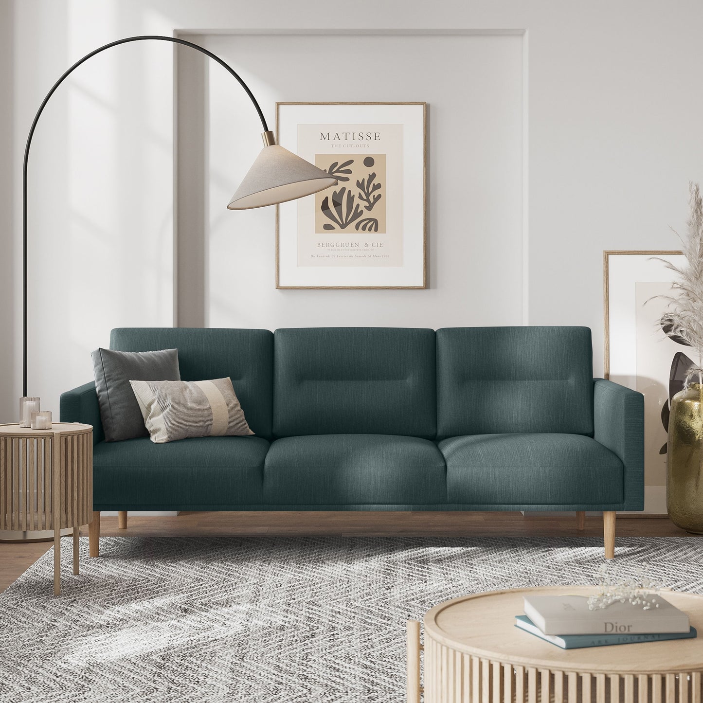 Larvik 3 Seater Sofa, Oak Legs - NIXO Furniture.com