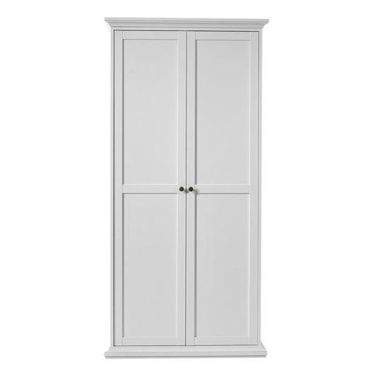 Paris Wardrobe with 2 Doors in White - NIXO Furniture.com