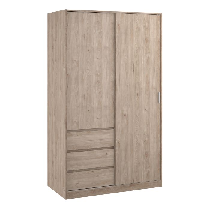 Naia Wardrobe with 1 Sliding Door 1 Door 3 Drawers - NIXO Furniture.com