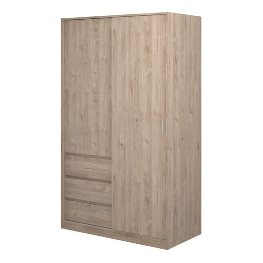 Naia Wardrobe with 1 Sliding Door 1 Door 3 Drawers - NIXO Furniture.com