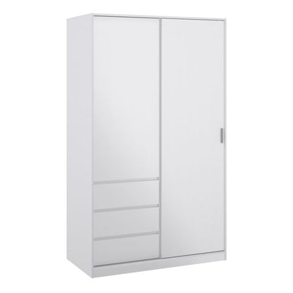 Naia Wardrobe with 1 Sliding Door 1 Door 3 Drawers - NIXO Furniture.com