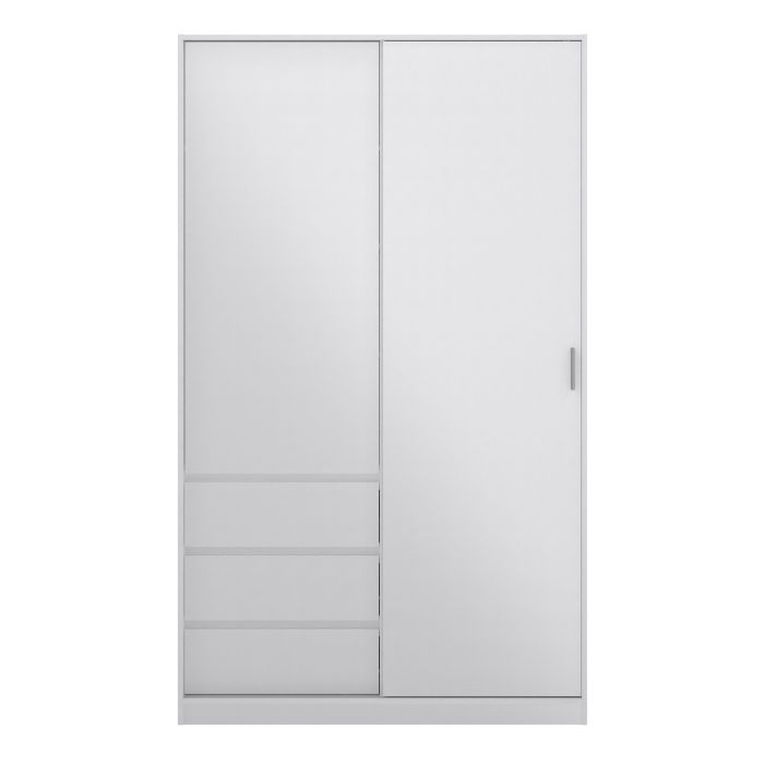 Naia Wardrobe with 1 Sliding Door 1 Door 3 Drawers - NIXO Furniture.com