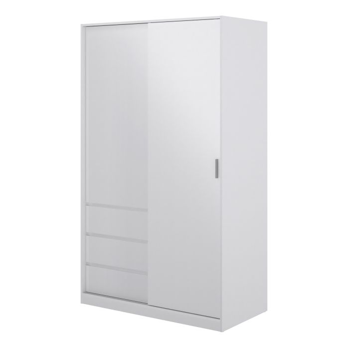 Naia Wardrobe with 1 Sliding Door 1 Door 3 Drawers - NIXO Furniture.com