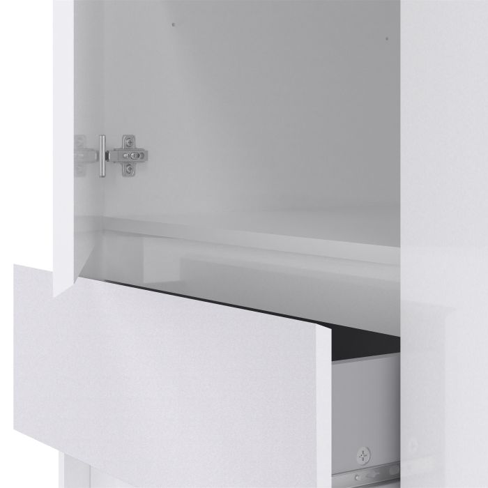 Naia Wardrobe with 1 Sliding Door 1 Door 3 Drawers - NIXO Furniture.com