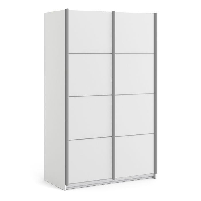 Verona Sliding Wardrobe 120cm with 2 Shelves - NIXO Furniture.com