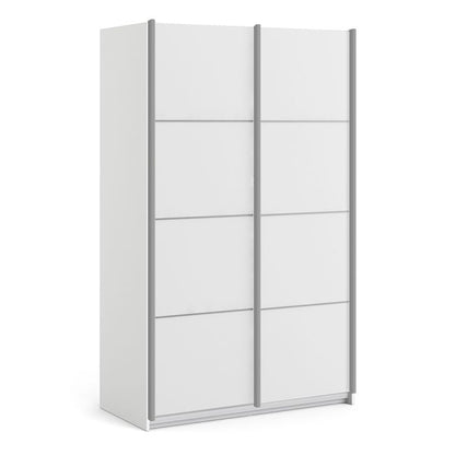 Verona Sliding Wardrobe 120cm with 2 Shelves - NIXO Furniture.com