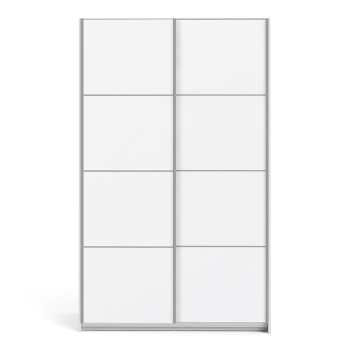 Verona Sliding Wardrobe 120cm with 2 Shelves - NIXO Furniture.com