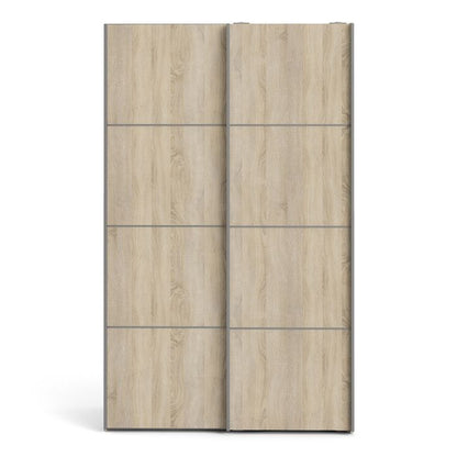 Verona Sliding Wardrobe 120cm with 2 Shelves - NIXO Furniture.com