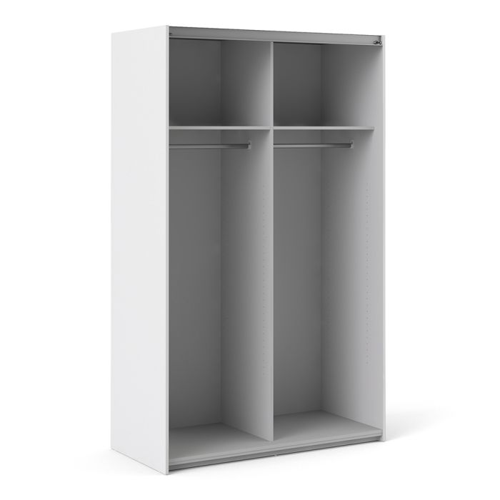 Verona Sliding Wardrobe 120cm with 2 Shelves - NIXO Furniture.com