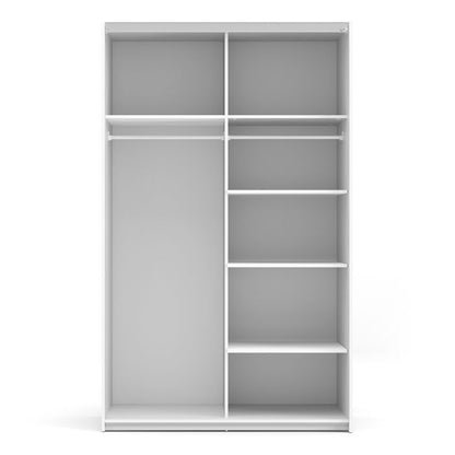 Verona Sliding Wardrobe 120cm with 5 Shelves - NIXO Furniture.com