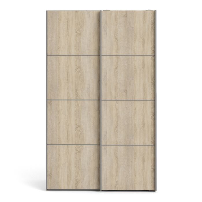 Verona Sliding Wardrobe 120cm with 5 Shelves - NIXO Furniture.com