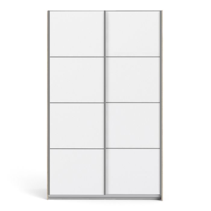 Verona Sliding Wardrobe 120cm with 5 Shelves - NIXO Furniture.com